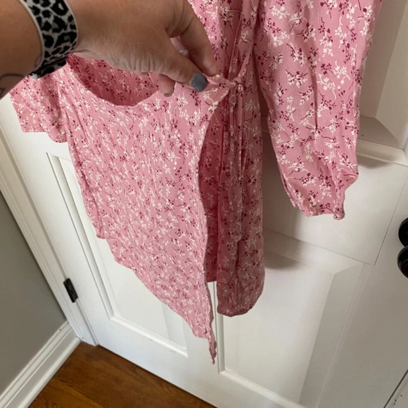 Reformation Rosalie Mini Dress Pink long sleeve 33782 - Picture 8 of 16